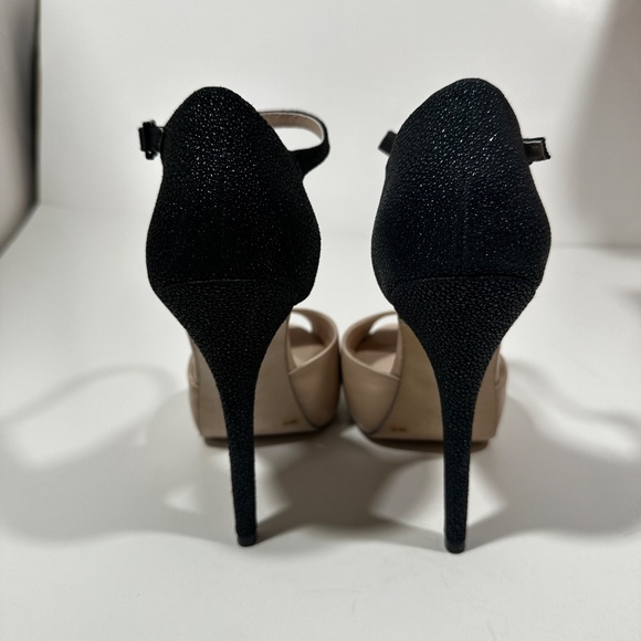 BCBGeneration [ Womens 9 ] Super High‎ Ankle Strap Heels in Nude/ Black - Picture 7 of 15